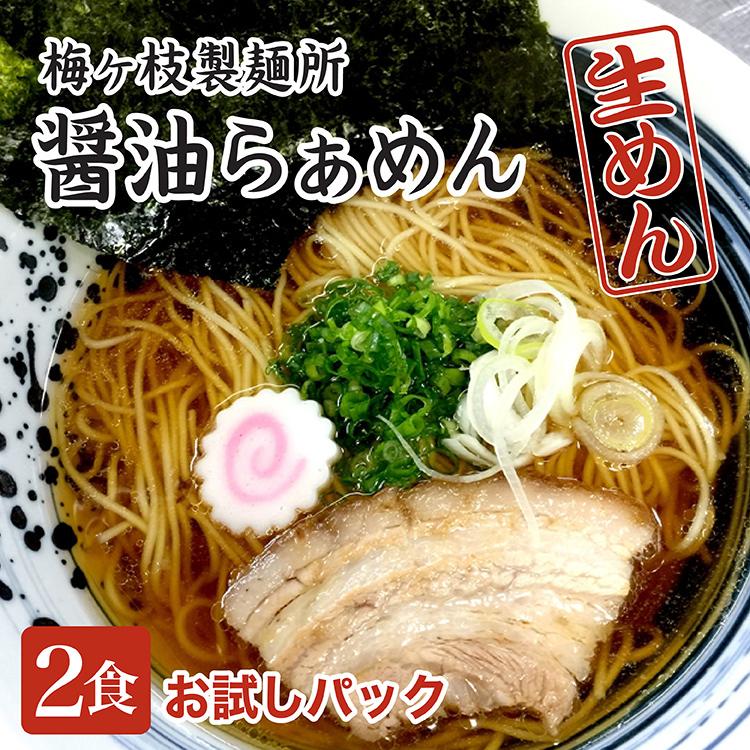 醤油ラーメン 生麺（玉子麺）スープ付 お試しパック 2食分