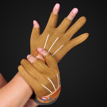 釣魚手套男騎手快遞員裝備冬季加絨保暖半截騎行外賣漏三指手套