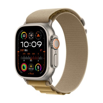 Apple Watch Ultra 2 LTE版 49mm(M)鈦金屬原色錶殼配小麥色高山錶環(MX4F3TA/A)(2024)