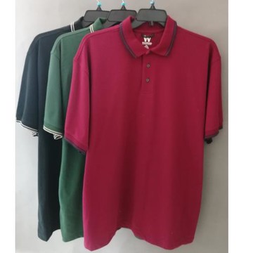 外貿加肥加大碼條紋polo衫男短袖夏季薄款翻領t恤寬松胖子文化衫