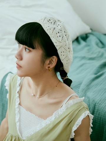 鏤空蕾絲貝蕾帽