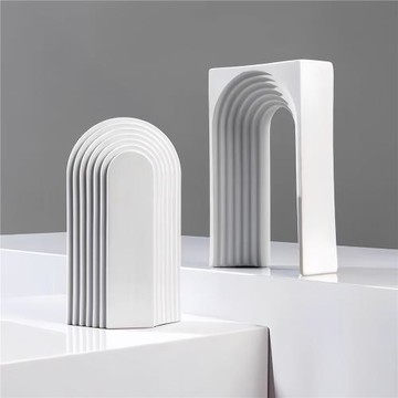 現代極簡拱形門陶瓷擺件樣板間售樓居家客廳桌面歐式軟裝幾何飾品