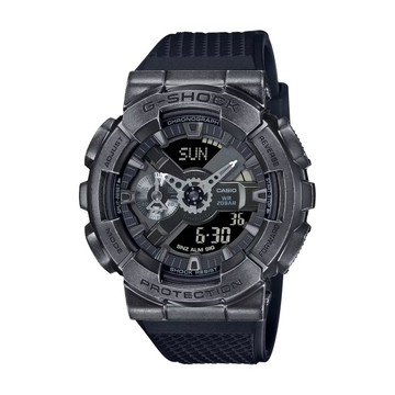 【CASIO G-SHOCK】蒸氣感科幻金屬世界潮流雙顯腕錶-科技黑/GM-110VB-1A