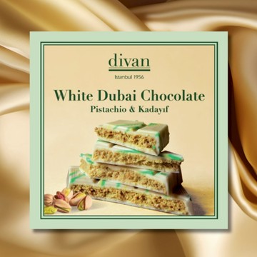 預購｜Divan 白巧克力杜拜開心果巧克力 80g《完美禮品本舖》