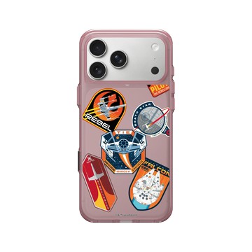 iPhone 17 Pro Max Clear (相機按鈕) 晶醺玫 - 迪士尼-星際大戰 Star Wars - 太空任務徽章-貼紙系列