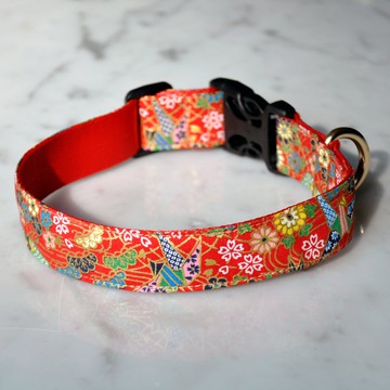 狗發光項圈-金紙鶴款 狗項圈  項圈  和風日式