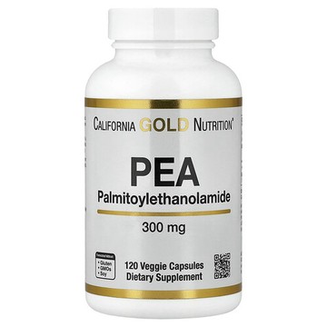 California Gold Nutrition, PEA（棕櫚酰胺乙醇），120 粒素食膠囊（每粒 300 毫克）