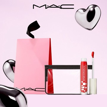 【MAC】1+1 超透亮冰晶潤唇露化妝包組 ✨  超透亮保濕豐唇露 | 唇蜜 潤唇膏 唇露 護唇膏 唇膏 生日禮物 巨蟹座禮物