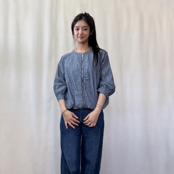 休閒七分袖牛仔外套