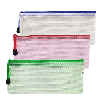 票據透明網格文件袋 B8網格文件袋  B6網格文件袋 零錢袋 透明票據文件袋 防水文件存摺收納袋 拉鍊化妝包筆袋資料夾 贈品禮品