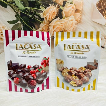 西班牙 Lacasa 樂卡莎 核桃夾餡可可球 蔓越莓夾餡可可球 餅乾夾餡牛奶可可球 夾餡可可 堅果可可 果乾可可