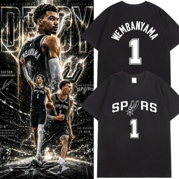 新品免運✨馬刺球衣 Spurs 透氣運動上衣 籃球衣 文班亞馬鄧肯帕克 馬刺隊文班亞馬同款印號球衣T恤美式籃球服比賽訓練