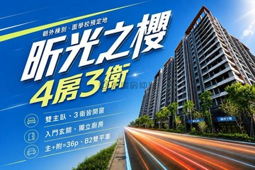 櫻花昕光之櫻｜全新四房雙主臥雙平車｜面文中預定地｜台中市太平區育才路