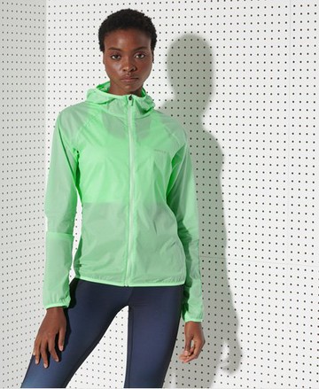 Superdry Women's Women's Sport Running Superlight Jacket Pink / Neo Mint - Size: 10 Size: 6