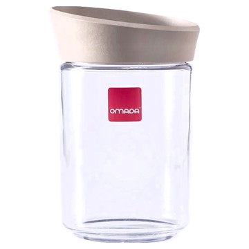 omADA 防潮儲物密封罐 型號M5533TE 尺寸11.5*H17.5CM  褐色  1L  1個