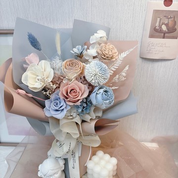 【獨角獸色系永生花束】 客製 永生花 情人節 婚禮 乾燥花 母親節