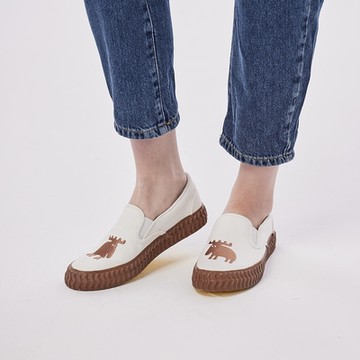 moz瑞典 懶人餅乾休閒鞋(經典白)