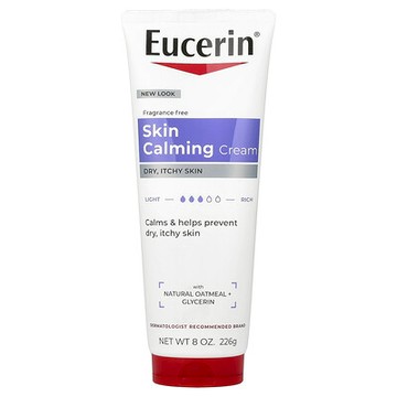 Eucerin, 肌膚舒緩瘙癢緩解霜，適用於乾燥瘙癢肌膚，無香，8 盎司（226 克）