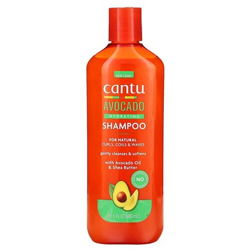 Cantu, 鱷梨保濕洗髮水，適合自然捲曲、螺旋卷和波浪發，13.5 液量盎司（400 毫升）