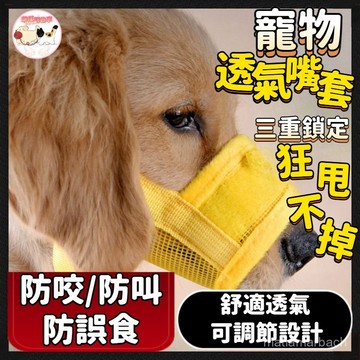 【防亂喫】狗狗嘴套 狗嘴套 透氣嘴罩 防咬 防叫 防誤食 可調節口罩 寵物口罩 寵物嘴套 網狀嘴套 狗口罩