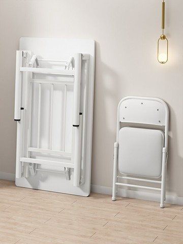 】長方形折疊桌子電腦桌擺攤桌培訓桌美甲桌簡約餐桌家用學生書桌