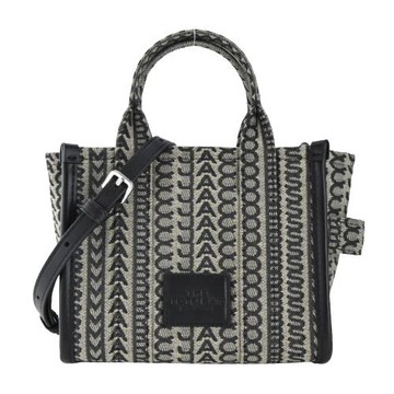 MARC JACOBS THE MICRO TOTE編織緹花兩用托特包-黑