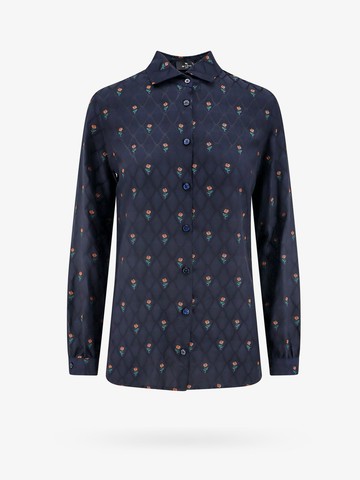 Silk shirt with all-over floral embroidery - ETRO - gender_Woman