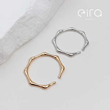 Eira Accessory 竹節圓環戒指‧925純銀戒指‧可調式戒指‧精緻 質感 輕奢 素戒 簡約 CKJZ0074A