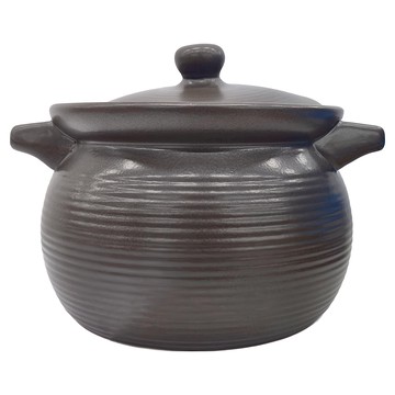 新食器 台灣製 陶瓷鍋 5.3L 耐溫範圍:-5-140度 適用於微波爐、洗碗機、烘碗機  28.5cm  1個  黑色