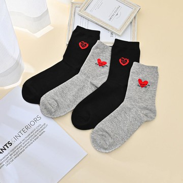 1/2少女襪 I LOVE U-2雙入