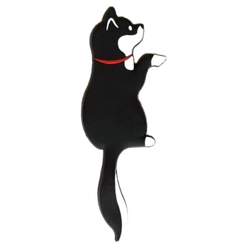 CCHING 青青文具 簡單生活 狗狗磁鐵掛鉤  137 x 45 x 6mm  黑柴犬  1個