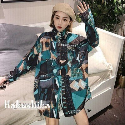 レディース 長袖 シャツ ビッグシルエット ダンス 衣装 ヒップホップ コスチューム 韓国 ファッション 個性的 服 原宿系 通販 Lineポイント最大get Lineショッピング