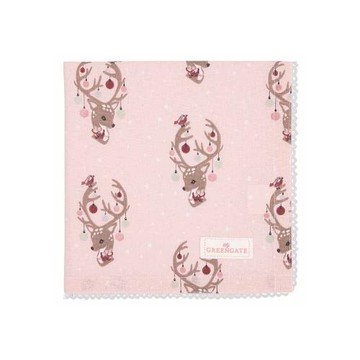 丹麥GreenGate Dina pale pink 蕾絲餐巾布