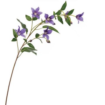 清新仿真花大號 單只紫色手感保濕鐵線蓮 家居餐桌擺放花卉假花