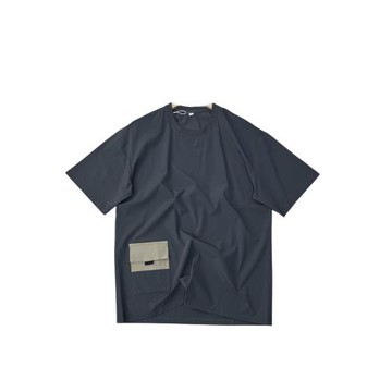 戶外山系 超輕機能速干冰感透氣四面彈寬松運動休閑口袋短袖T恤男