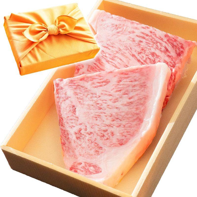 ミートたまや 風呂敷 ギフト 肉 牛肉 A5ランク 和牛 厚切り サーロイン ステーキ 2枚（計400g） A5等級 ステーキ肉 黒毛和牛