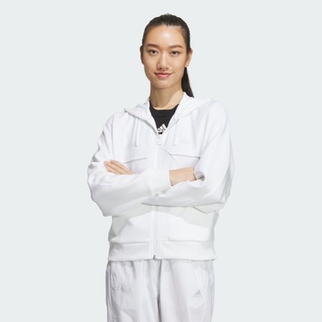 ADIDAS RCO KN JKT 女 保暖 白色 連帽外套 穿搭 IP7095