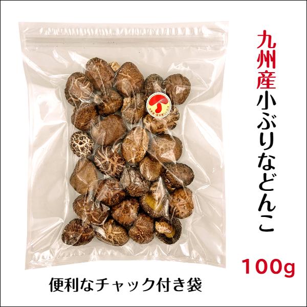 干し椎茸 九州産 小ぶりなどんこ 100g 原木栽培 無農薬 チャック付き袋 国産 どんこ しいたけ 椎茸 シイタケ 干ししいたけ 干しシイタケ