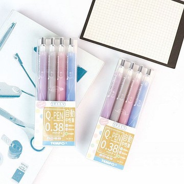 Tempo 節奏 0.38果凍中性筆四色包(GL-251-4)1組入【小三美日】 DS023977 原子筆 文具 辦公室 筆記 開學