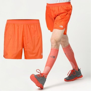 6折【美國 The North Face】男款 FlashDry 閃電吸排透氣防潑水運動短褲/3CE9 橘 V