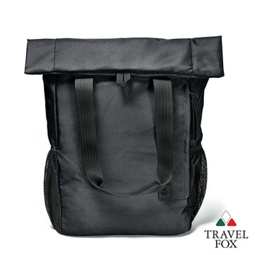【TRAVEL FOX 旅狐】都會嬉遊大容量防潑水側背/後背2Way兩用包 (TB816-01 黑色)