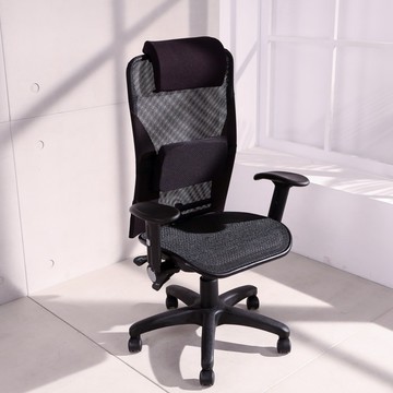 LOGIS 阿爾傑人體透氣全網辦公椅/電腦椅/主管椅/工學椅 669M黑色