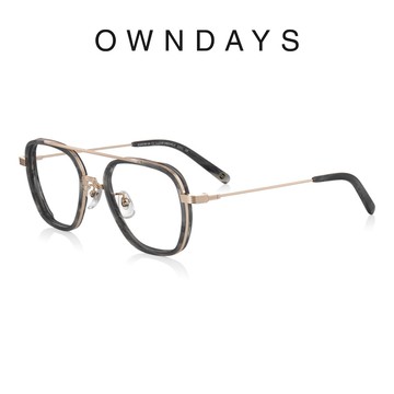 OWNDAYS John Dillinger系列 威靈頓款金屬框光學眼(JD2053B-3A C3)