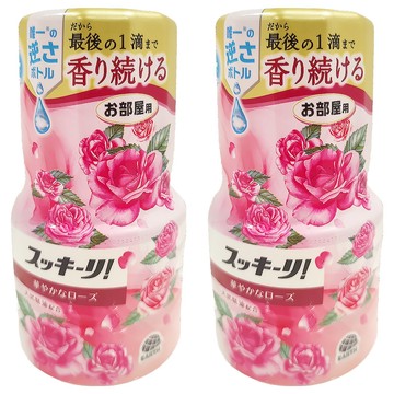 EARTH 地球製藥 室內除臭芳香劑 芳心玫瑰香 最後一滴持續相同香氣  400ml  2瓶