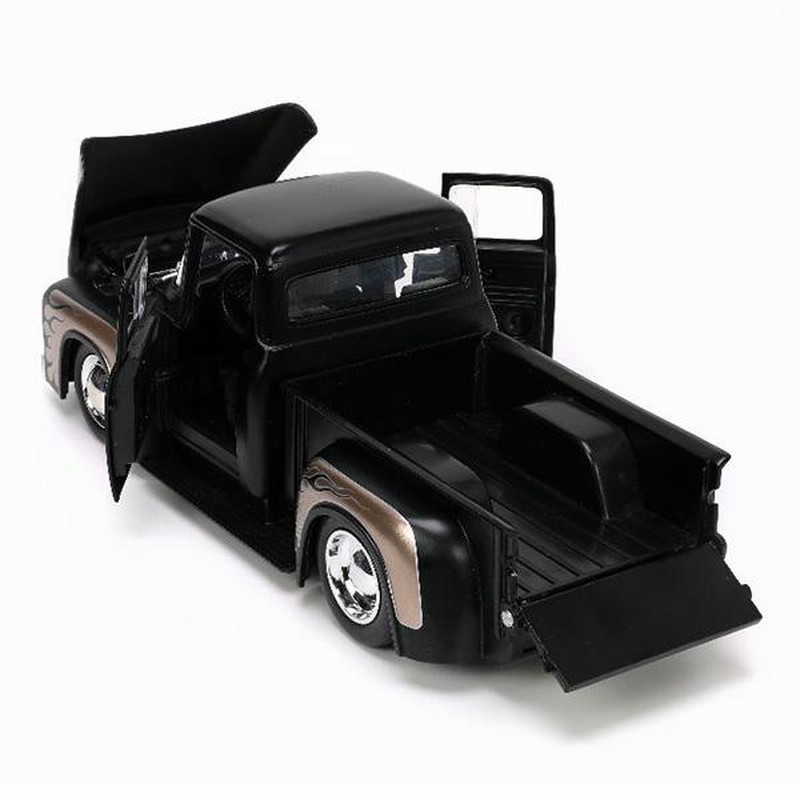 ミニカー 1/24 アメ車 ピックアップトラック フォード ダイキャストカー jadatoys JUST TRUCKS w/RACK u0026 WHEELS  1956 FORD F-100 PICKUP 車 旧車 アメトイ | LINEショッピング