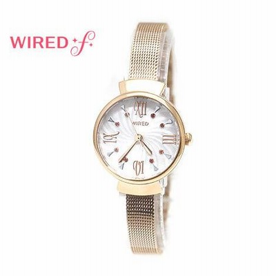 SEIKO セイコー AGEK458 ワイアードエフ WIREDf　レディス 腕時計 スワロフスキー・クリスタル ピンクゴールド ホワイト文字盤
