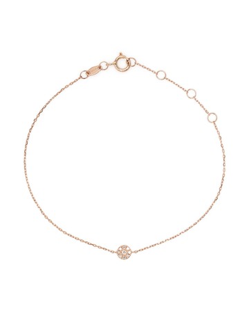 Djula - 18kt rose gold Target diamond chain bracelet - women - Diamond/18kt Rose Gold - 18.5 - Pink