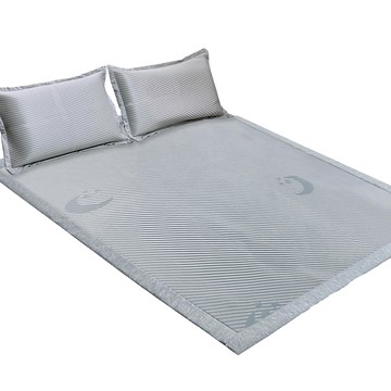 棉花田 涼感紗冰絲床蓆 Q-MAX≥0.26~0.29  床蓆186 x 150cm + 枕套70 x 48cm  斜紋  床蓆 + 枕套 2個