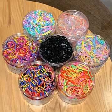 橡皮筋頭飾兒童扎頭發頭繩女寶寶發圈膠圈不傷發一次性皮筋小發繩