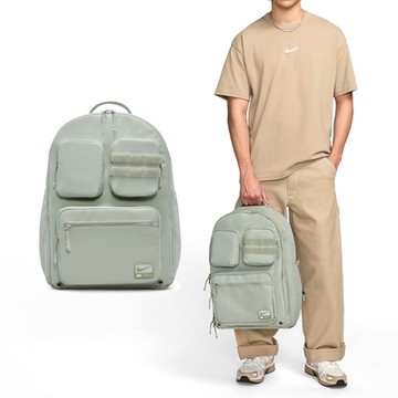 Nike 後背包 Utility Power 綠 16吋筆電包 多口袋 大容量 書包 FN4120-370